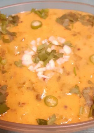 A picture of Vegan Curd Pithala ---- Using Curds Made From Soy Milk & Protein Rich Besan.
