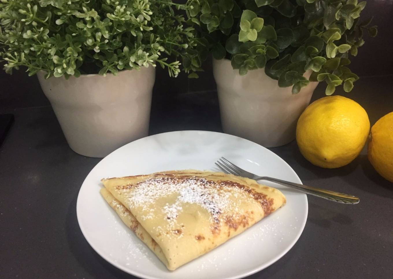 Crepes con crema de limón