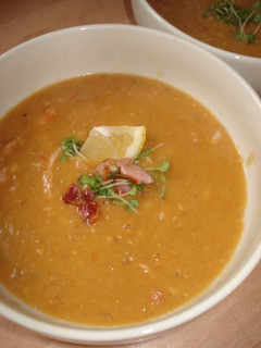 A picture of Lentils and Bacon Soup.