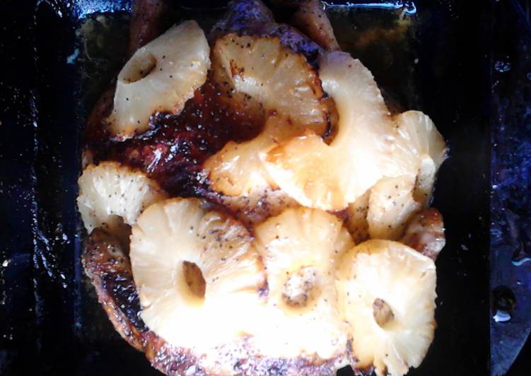 Easiest Way to Make Perfect whole pineapple baked chicken