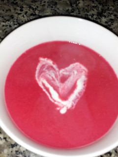 A picture of yummmy beet soup <3.