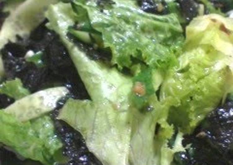 How to Make Award-winning Tossed Salad with Lots of Korean Nori Seaweed