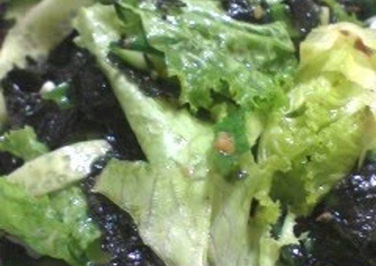 Recipe of Any-night-of-the-week Tossed Salad with Lots of Korean Nori Seaweed