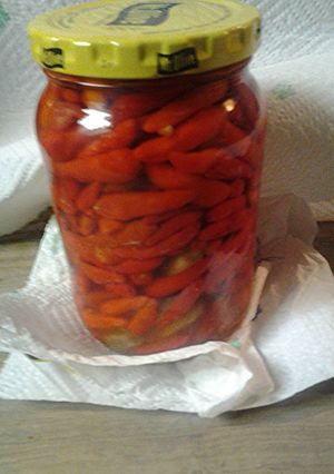 A picture of Fermented Birdseye Thai chili Peppers.