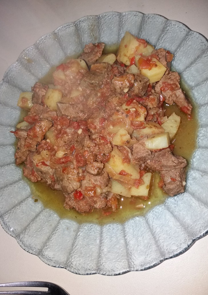 Una foto de Hígado con papas