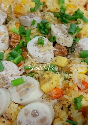 Hình của món Cơm chiên rau củ.