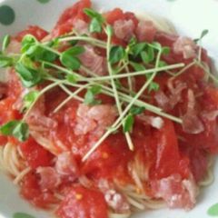 A picture of Quick & Delicious Cold Pasta with Canned Tomatoes.