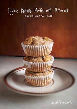 Foto resep Eggless Banana Muffin with Buttermilk