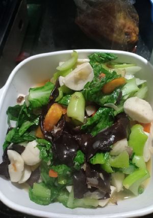 Foto resep Tumis Pakcoy Baso ikan bumbu Simple