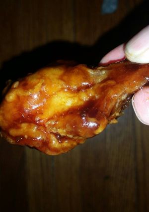A picture of Oh baby honey garlic Chicken wings.