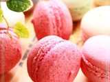 strawberry macarons