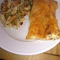 A picture of Ham & cheese strudel.