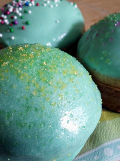 A picture of April's Cake Donut Muffins w/ Buttercream Frosting.