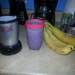 A picture of Banana Blueberry smoothie.