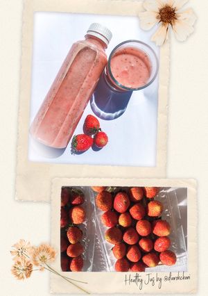 Foto resep Jus Strawberry Kurma