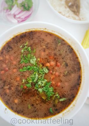A picture of Special black chick pea curry.