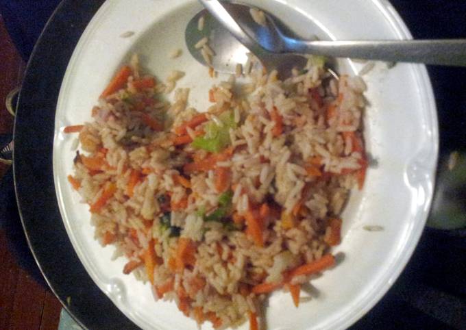 Steps to Make Perfect sweet rice and veg