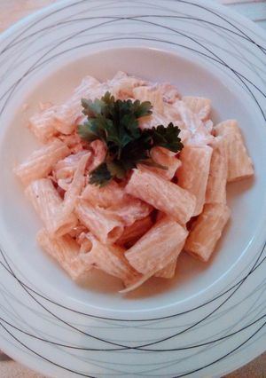 Φωτογραφία της συνταγής Rigatoni με τόνο και βότκα 🍝🍽️