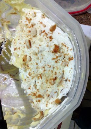 A picture of Gabby`s Famous Banana Pudding.