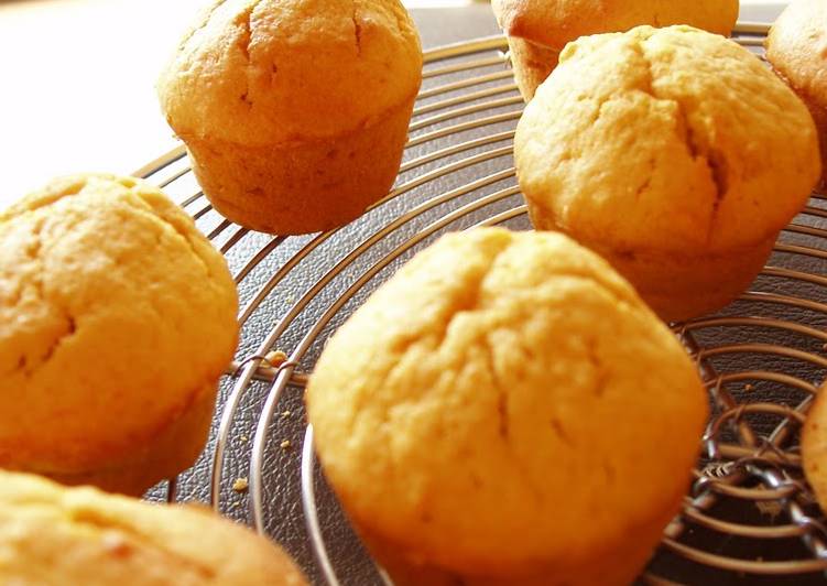 Recipe: Yummy Moist Kabocha Squash Muffin