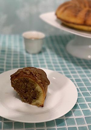 صورة لوصفة الكيكة الرخاميه 🍰سهله