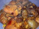 Pollo al vermouth con ciruelas