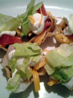 A picture of Mini Taco Salads.