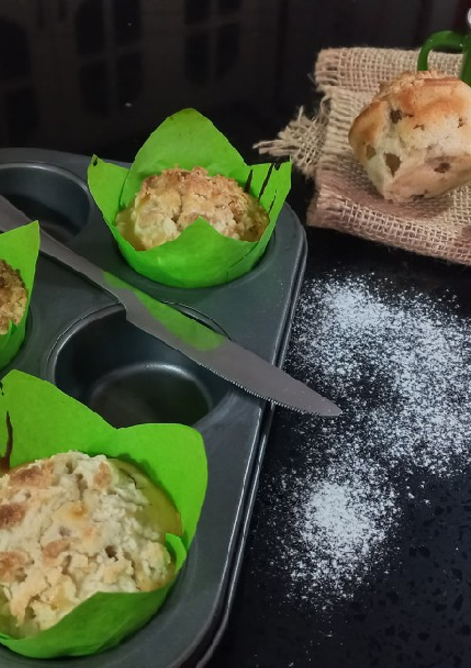Una foto de Muffins de Manzana y Crumbs