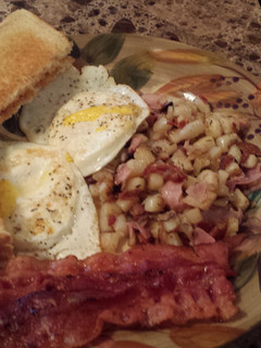 A picture of Gabes man sized potato hash.