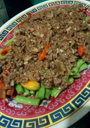 Foto resep Buncis Siram Daging Cincang