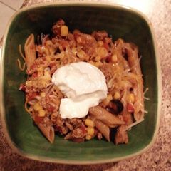 A picture of Taco pasta.