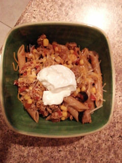 A picture of Taco pasta.