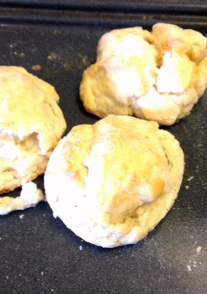 A picture of Biscuits from scratch southern style.