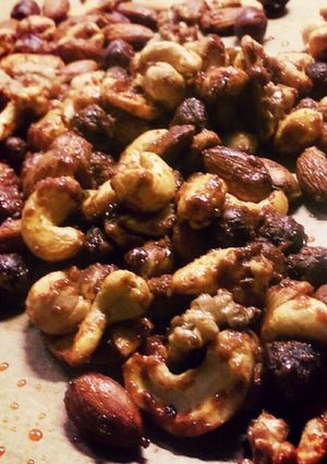 A picture of spicy nuts.
