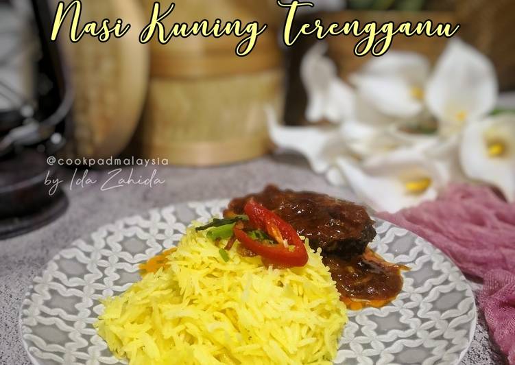 Cara Gampang Menyiapkan Nasi Kuning Terengganu, Enak