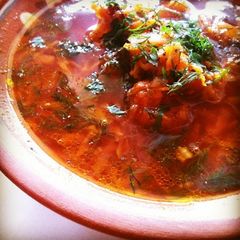 A picture of Moldova-style Borscht.