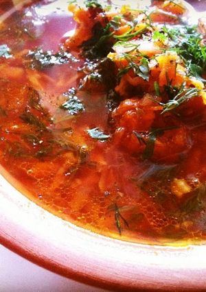 A picture of Moldova-style Borscht.