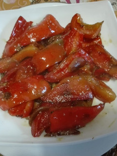 Una foto de Pimientos morrones fritos