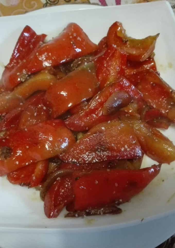 Una foto de Pimientos morrones fritos