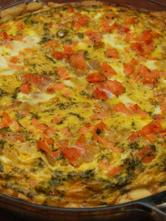 A picture of Smoked Salmon Quiche.