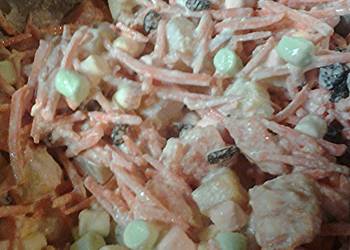 Fresh, Cooking Recipe Carrot and fruit salad Restaurant Style Fresh, Cooking Recipe Carrot and fruit salad Restaurant Style