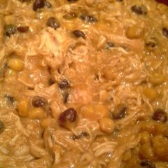 A picture of Zesty Crockpot Chicken Burritos.