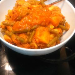 A picture of Chorizo bean stew, for 2.