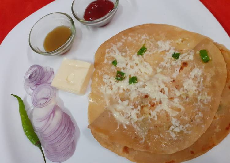 Step-by-Step Guide to Prepare Any-night-of-the-week Cheese Paratha