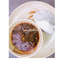 A picture of Spinach and groundnut soup😋.