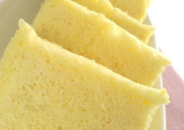 Recipe of Super Quick Homemade Milky Castella-Style Sponge Cake in the Microwave