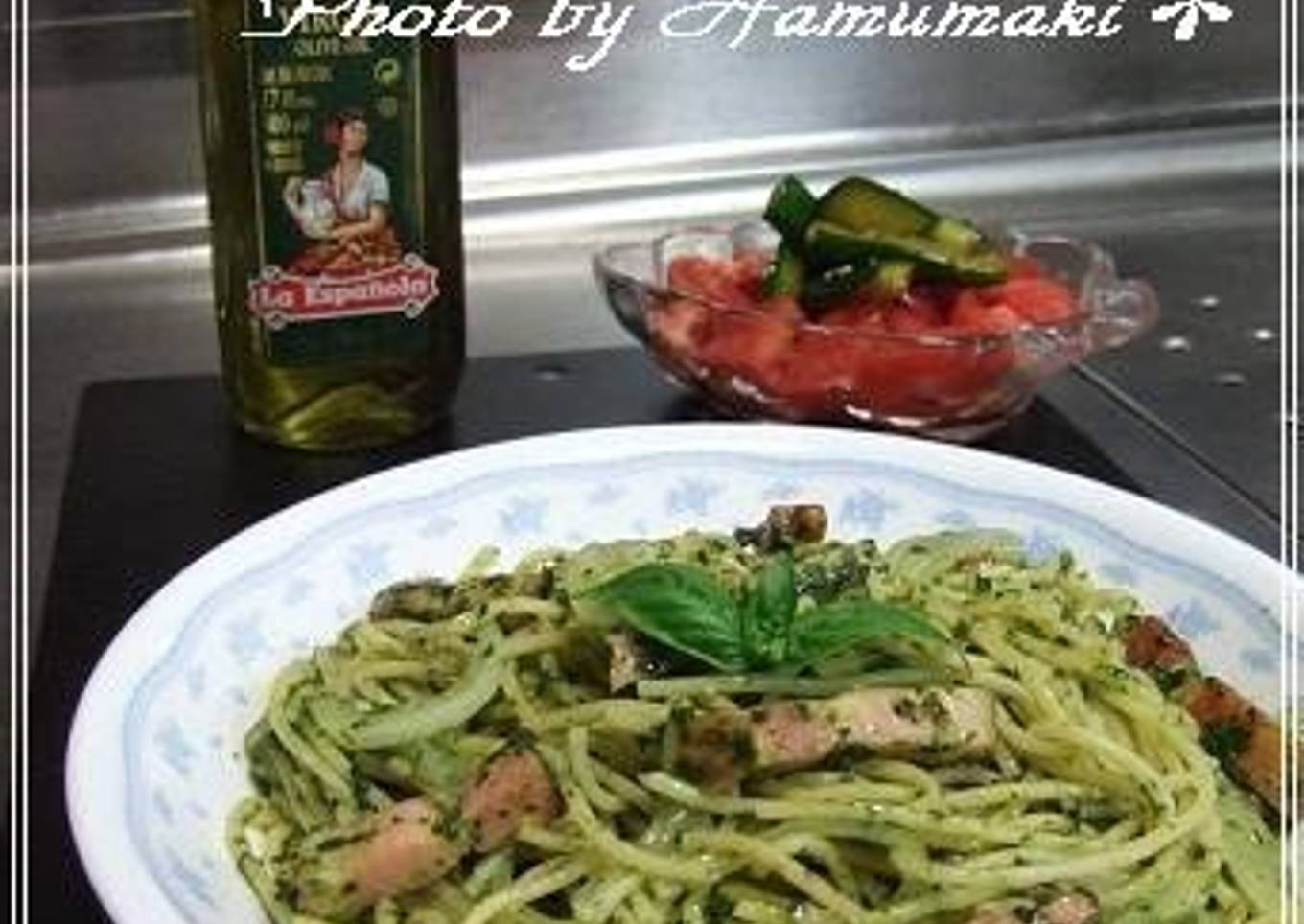Basil Pasta with Handmade Basil Sauce
