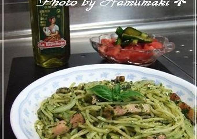 Basil Pasta with Handmade Basil Sauce