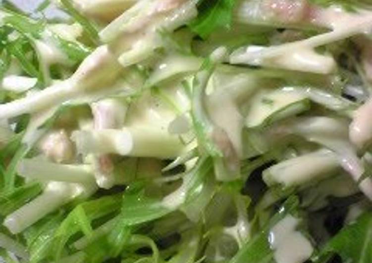 Mizuna and Tuna Salad