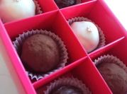 A picture of strawberry truffle
